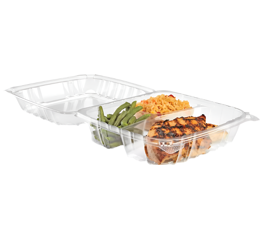 Clear Hinged Container 8X8 250pcs